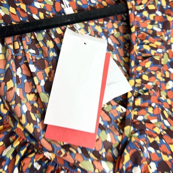 Q2 Shirt Womens Small Blouse Long Sleeve Edna Top NEW Multicolor Ruffle - Picture 4 of 12